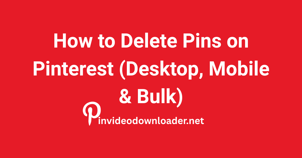 Delete Pins on Pinterest